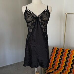 Y2K 1990s Glam Coquette Whimsigoth Lace Mini Slip